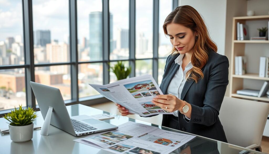 Immobilienmakler bei der Arbeit