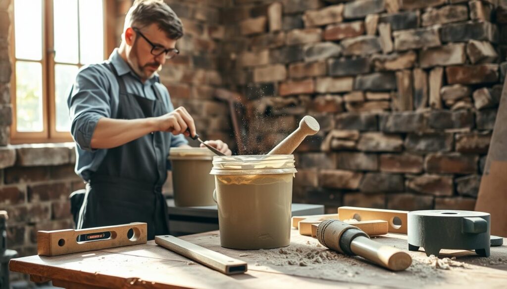 Mörtel für Mauerarbeiten selbst mischen Mörtel für Mauerarbeiten selbst mischen