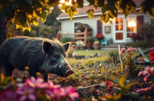 Wildschwein im garten