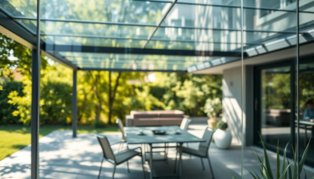 Verbundsicherheitsglas für Terrassenüberdachung Verbundsicherheitsglas für Terrassenüberdachung
