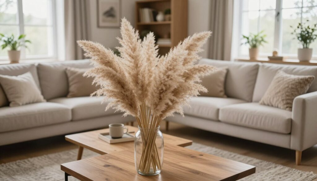 Wohnzimmer Deko mit Pampasgras Wohnzimmer Deko mit Pampasgras