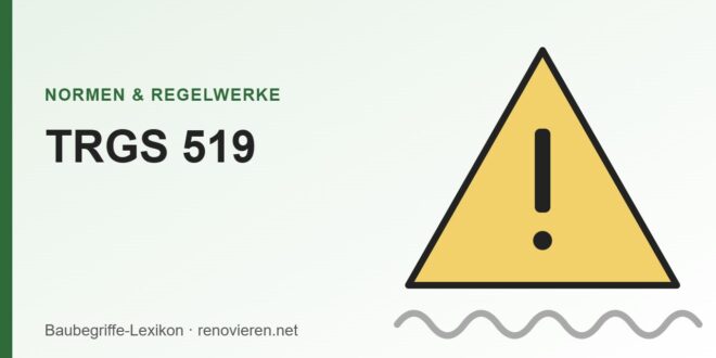 Illustration: Warndreieck und Wellplatte für Arbeiten mit asbesthaltigen Materialien